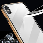 Magnetic Tempered Glass Privacy Metal Phone Case Coque 360 Magnet Cover