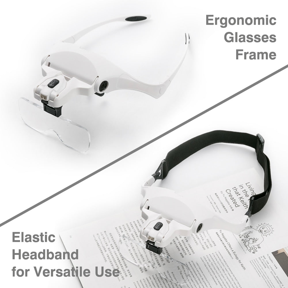 Hands Free Magnifying Glasses with Light by Zoom Indonesia